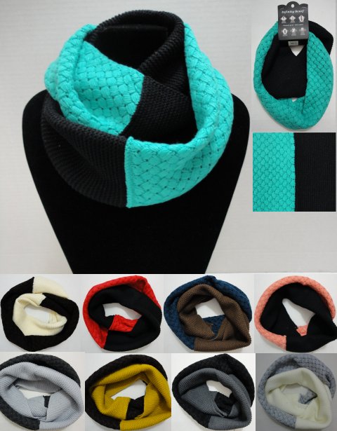 Knitted Infinity SCARF [Basket Weave]