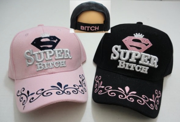 Super Bitch Hat [Floral Design on Bill] - <b>Assorted colors</b> [Colors upon availability]