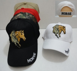 Two Horses Hat [HORSE on Bill] - <b>Assorted colors</b> [Colors upon availability]