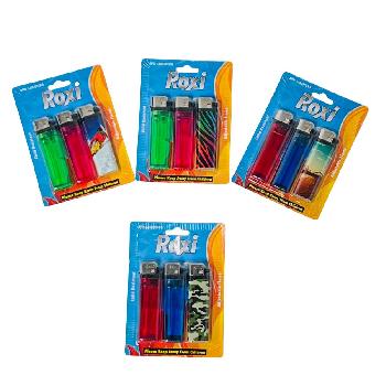 3pk Lighters with Display [Print & Clear]