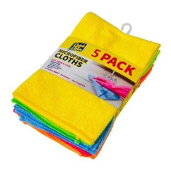 5pk Microfiber Cloths [15"x15"]