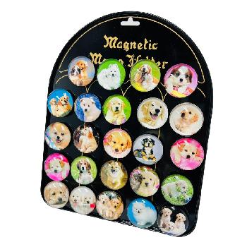 1.5" Round Dome Magnets [Dogs] with Display Board