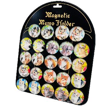 1.5" Round Dome Magnets [Cat] with Display Board