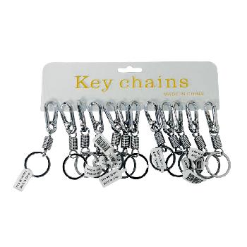 3.5" Coil Key Chain Clip [Push Open]