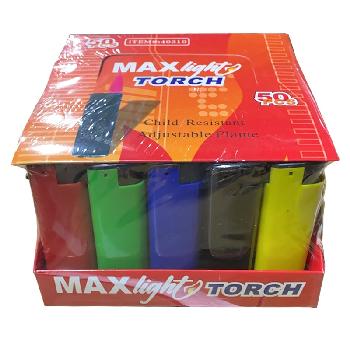 50pc Windproof Lighter Display [Assorted Colors]