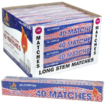 40ct Long-Stem Wooden Matches