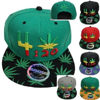 Snap Back Flat Bill Hat [420] Screen Print Bill