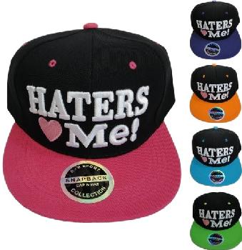 Snap Back Flat Bill Hat [Haters Love Me]