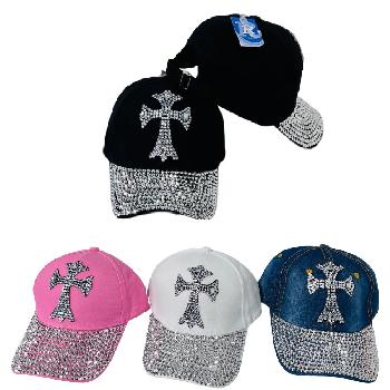 Bling Rhinestone Hat [Cross]