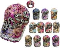 Lace Floral Hat with Bling Bling [Assortment]