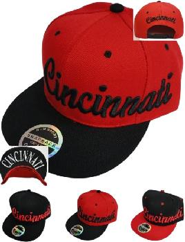 Snap Back Flat Bill Hat [Cincinnati] Script