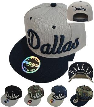 Snap Back Flat Bill Hat [Dallas] Script