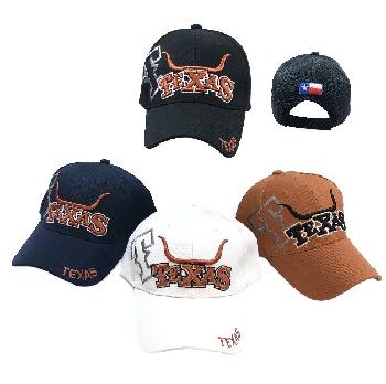 TEXAS Ball Cap [Horns/Shadow "T"]