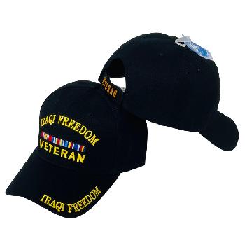 Iraqi Freedom Veteran Hat [Black Only] - Black Only