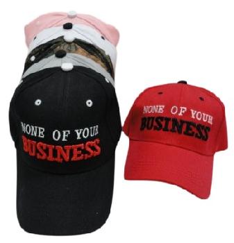 NONE OF YOUR BUSINESS Hat - <b>Assorted Colors.</b>