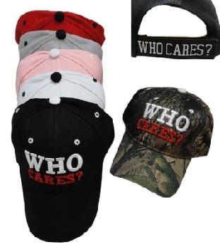 WHO CARES? Hat - <b>Assorted colors</b> [Colors upon availability]