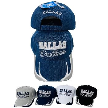 DALLAS Hat [Block/Script Lettering] Embroidered Bill