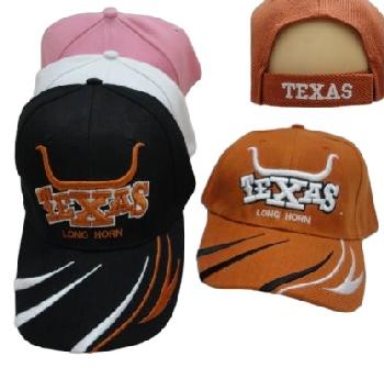 TEXAS Hat [Stripes on Bill] - <b>Assorted colors</b> [Colors upon availability]