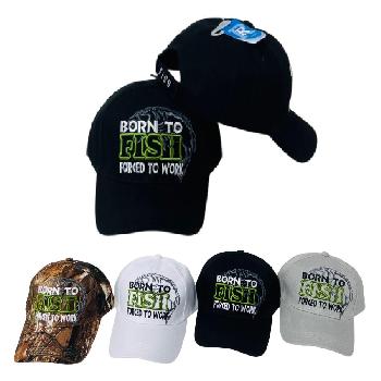 BORN TO FISH-FORCED TO WORK Hat