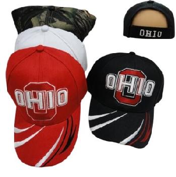 OHIO Hat [Stripes on Bill] - <b>Assorted colors</b> [Colors upon availability]