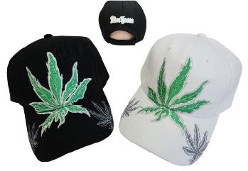 Marijuana Leaf Hat with Shadow on Bill