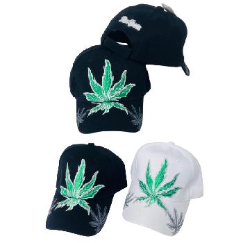 Marijuana Leaf Hat with Shadow on Bill