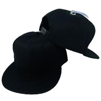 Snap-Back Flat Bill Cap [Black/Black] - Black Underbill