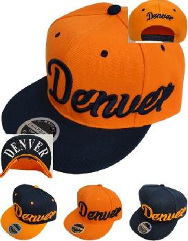 Snap Back Flat Bill Hat [Denver] Script