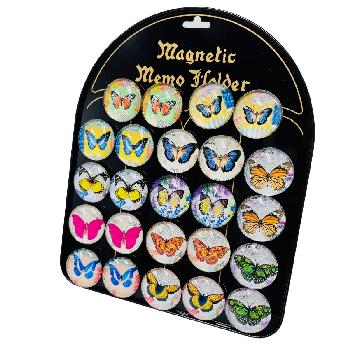 1.5" Round Dome Magnets [Butterflies] with Display Board