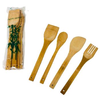 4pc Bamboo Kitchen Utensils