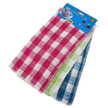 3pk Dish Cloth-Gingham