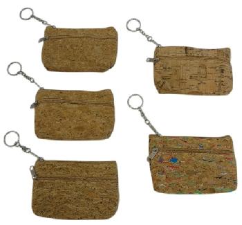 5"x3.25" Two-Compartment Zippered Change Purse [Cork]