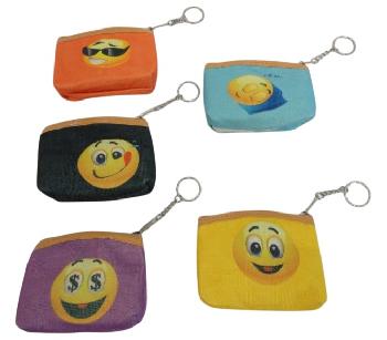 4"x3.5" Zippered Change Purse [Emojis]