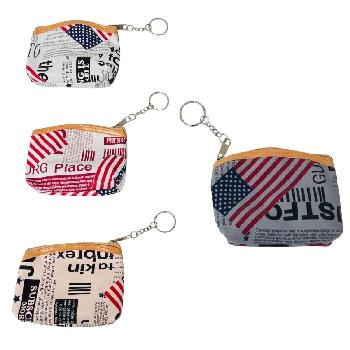 4.25"x3.5" Zippered Change Purse [Newsprint]