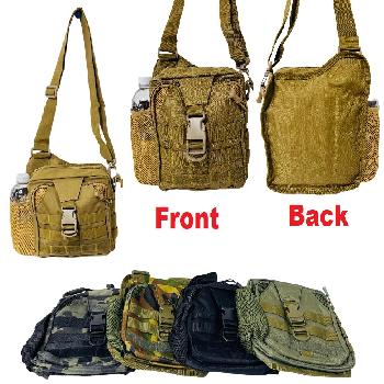 Tactical Crossbody Bag with Bottle Holder