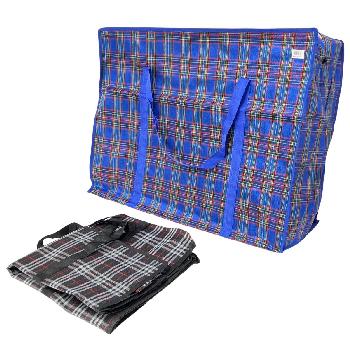 Jumbo Plaid Travel/Moving/Storage Bag