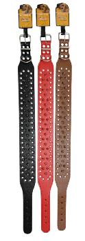 27" Extra Wide Dog Collar with Studs and Spikes