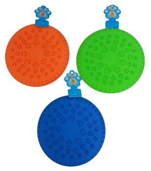 9" Silicone Disk Pet Toy [Pawprint Design]