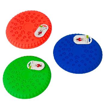 9" Silicone Disk Pet Toy [Pawprint Design]