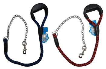 40" Pet Leash with Gripper Handle [Rope & Chain]