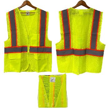 High Visibility Mesh Safety Vest [Large]