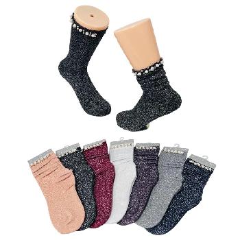 Ladies Fashion Socks [Pearls & Beads] *Sparkle