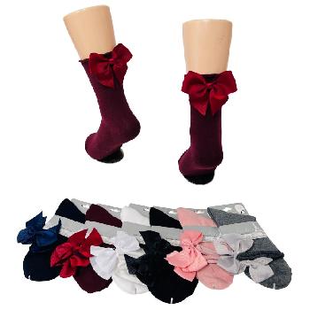 Ladies Fashion Socks [Rolled Top with Bow]