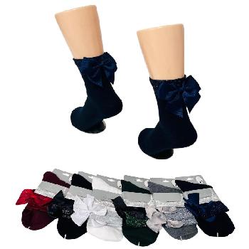 Ladies Fashion Socks [Sparkle Edge with Bow]