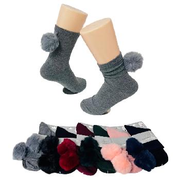 Ladies Fashion Socks [Poms Poms]