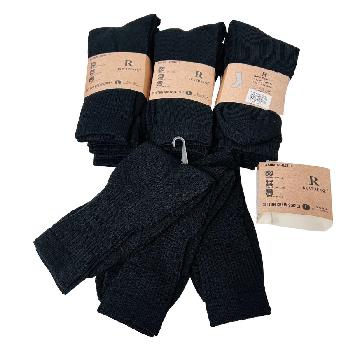 3pr Casual Athletic Crew Socks Black 10-13