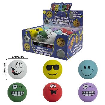 2.4" Krazy Bouncing Ball [Emoji Faces]