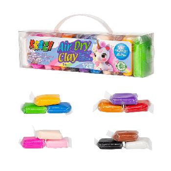 12pk Colorful Air Dry Clay