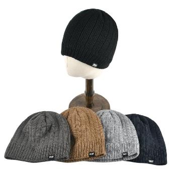 Plush-Lined Knit Beanie [Ribbed] *Solid Colors