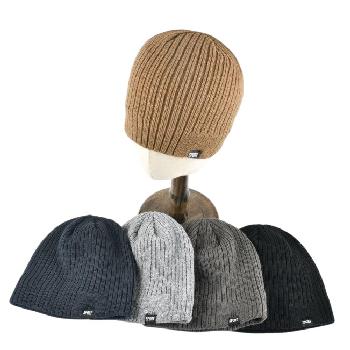 Plush-Lined Knit Beanie [Ribbed] Solid Colors